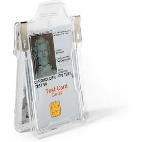 Identity Stronghold Secure Badge Holder Classic, Clear (IDSH1004-001B-clr)