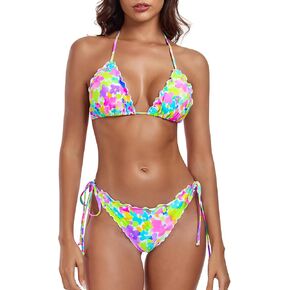 RELLECIGA Women's Wavy Bikini Set