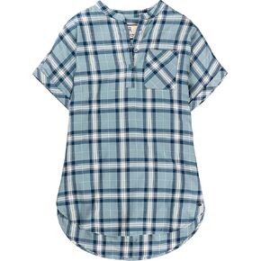 Legendary Whitetails Women's Short Sleeve Popover Casual Plaid Shirt
