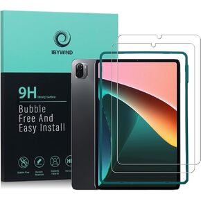 Ibywind Screen Protector For Xiaomi Pad 5/ Pad 5 Pro(11 Inches),with 2Pcs Tempered Glass[Fingerprint Reader,Easy to install]
