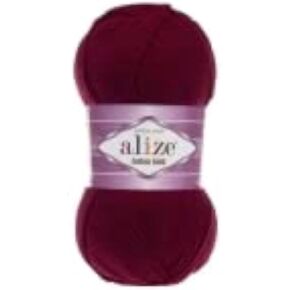 55% Cotton 45% Acrylic Alize Cotton Gold Yarn 1 Skein/Ball 100 gr 360 yds (57 - Burgundy)