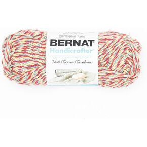 Bernat Handicrafter Cotton Twists Yarn, 1.5 oz, Gauge 4 Medium Worsted, 100% Cotton, Cottage Twists