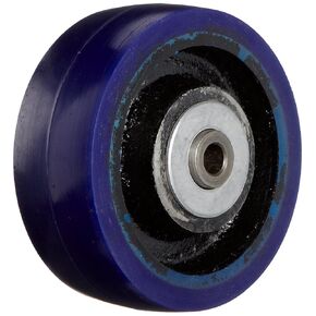 UIR-0415-06 4" Diameter X 1-1/2" Width Urethane on Iron Wheel with Straight Roller Bearing, 600 lbs Capacity