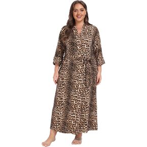 Super Shopping-zone Women's Plus Size Long Robes Kimonos Plus Size Maternity Robes Delivery Robes Sleepwear in Saudi Arabia