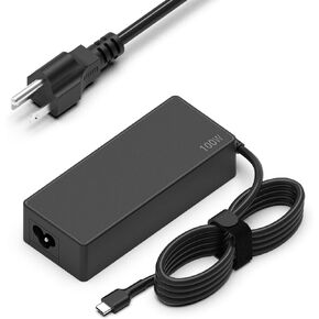 100W 90W USB C Laptop Charger for Lenovo Thinkpad Carbon x1 5th 6th Gen IdeaPad 13" 720 Y400 Y500 P580 P500 Yoga 370 X280 X390 X395 910 920 ThinkPad X1 Power Cord for HP Spectre Envy Chromebook X360