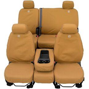 Covercraft Carhartt SeatSaver Custom Seat Covers for 2015-2018 Ford F-150 (Excludes Raptor), 1st Row Bucket Seats, SSC2485CABN (Brown)