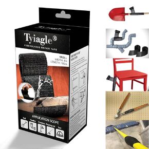 Fiberglass Repair Kit Fiber Glass Fix Tape Water Pipe Automotive Exhaust Pipe Cable Handle Fix Wrap 100x Stronger Than Duct Tape 4" x 15 ft (Fiber Glass)