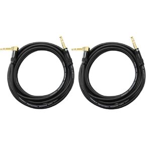 Audio2000's C26025P2 25 Ft 1/4" TRS Right Angle to 1/4" TRS Cable (2 Pack)