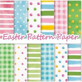 JarThenaAMCS 24 Sheets Watercolor Polka Dot Pattern Paper Candy Color Scrapbook Paper Pastel Double Sided Collection 11.8 x 11.8 Inch Spring Craft Paper for DIY Card Making Junk Journal Decor