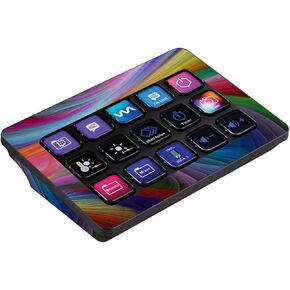 MightySkins Skin Compatible with Elgato Stream Deck MK.2 - Rainbow Waves | Protective, Durable, and Unique Vinyl Decal wrap Cover | Easy to Apply, Remove, and Change Styles | Made in The USA