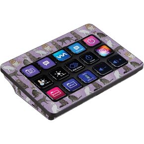 MightySkins Glossy Glitter Skin Compatible with Elgato Stream Deck MK.2 - Cat Chaos | Protective Durable High-Gloss Glitter Finish | Easy to Apply, Remove, and Change Styles | Made in The USA