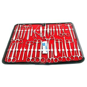 AA PRO 157 PCS Advanced Dissection Set for Anatomy & Biology Students with 1 Scissors ! Forceps ! HEMOSTAT-! Blades - CASE - LAB Veterinary Botany Stainless Steel Set for Frogs Animals A+ Quality