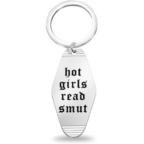 TGBJE Romance Reader Gift Smut Book Lovers Gift Hot Girls Read Smut Keychain Spicy Literature Gift Booktok Reading Jewelry
