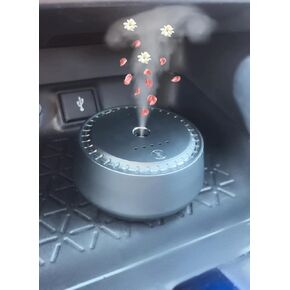 New Smart car Aroma Diffuser, Automatic car freshener, Auto On/Off USB waterless Essential Oil Diffuser for car, Rechargeable Black and Chrome Mini Luxury car Diffuser