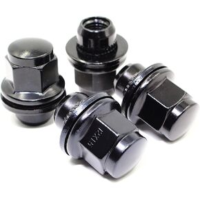 Set of 4 12x1.5 Veritek Mag OEM Factory Washer Style Black Lug Nuts for Toyota Tacoma 4 Runner SR5 Pre-Runner TRD Off-Road Limited Factory Stock Replacement VPE-5307BK-4