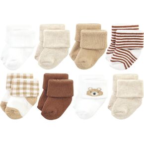 Hudson Baby Unisex Baby Cotton Rich Newborn and Terry Socks, Teddy Bear, 0-6 Months in Saudi Arabia