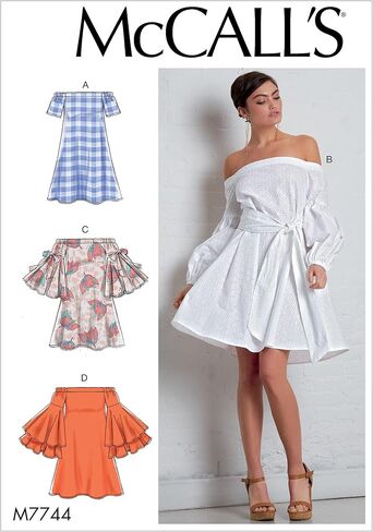 McCall's Patterns Misses' Dresses and Belt Sewing Pattern, A5 (6-8-10-12-14) in Saudi Arabia