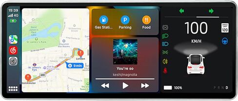 شاشة عرض رأسية لطراز تسلا 3/Y، شاشة 9 بوصات تصميم مضمن HUD Carplay Android Auto لوحة قيادة السيارة LCD ملحقات تسلا الذكية in Kuwait