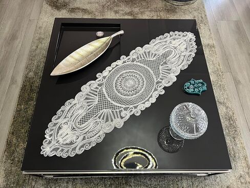 Lace Table Runner for Dining Room, Kitchen, Bedroom - Dresser Runners , Lace Doilies for Tables and Home Decor- Floral Farmhouse Table Runner, Dresser Scarf for Vintage Wedding Decor, (Beige) in Saudi Arabia