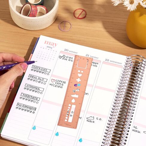Erin Condren Bookmark Stencil (Gold Meal Planning) in Saudi Arabia
