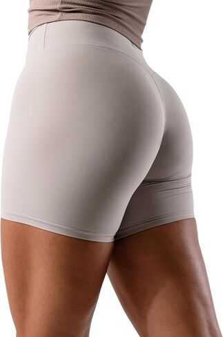 Kamo Fitness Featherlite Enhance 6" Women's Biker Shorts, Hidden Scrunch, No Front Seam, Soft, Lightweight, Butt-Lifting Yoga in Kuwait