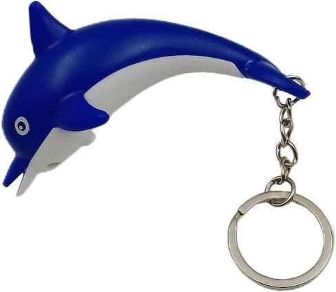 dolphin Keychain 3D Key Ring LED Light Key chain Cute dolphin Children Resounding Gift in Saudi Arabia