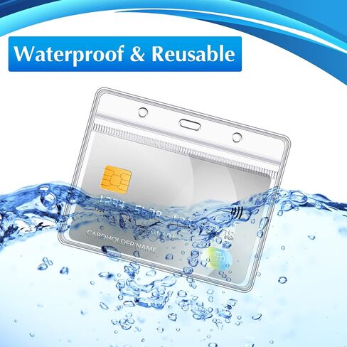 Tinlade 4.53 x 3.94 Inches Bulk Extra Thick Horizontal ID Card Name Tag Badge Holder with Waterproof Type Resealable Zip(1000 Pcs) in Saudi Arabia
