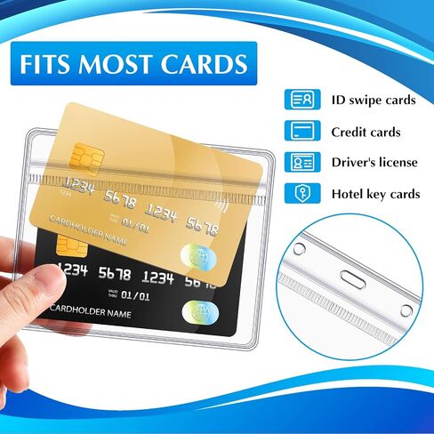 Tinlade 4.53 x 3.94 Inches Bulk Extra Thick Horizontal ID Card Name Tag Badge Holder with Waterproof Type Resealable Zip(1000 Pcs) in Saudi Arabia