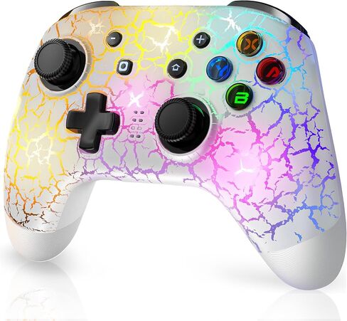 EasySMX Wireless Switch Pro Controller - Compatible with Nitendo Switch/OLED/Lite, Switch Controllers with 9 Colors LED Lights, Wake Up, Turbo, Vibration, Motion Control in Saudi Arabia