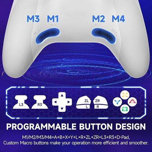 EasySMX Wireless Switch Pro Controller - Compatible with Nitendo Switch/OLED/Lite, Switch Controllers with 9 Colors LED Lights, Wake Up, Turbo, Vibration, Motion Control in Saudi Arabia