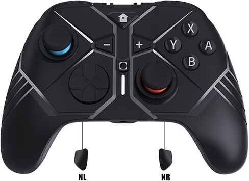 Wireless Controllers Compatible with N-Switch Pro PC360 Gamepad with Double Vibration Six-axi Gyro Screenshot Functions Black in Kuwait