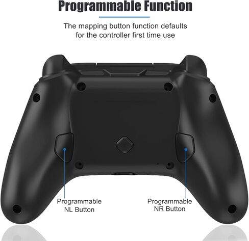 Wireless Controllers Compatible with N-Switch Pro PC360 Gamepad with Double Vibration Six-axi Gyro Screenshot Functions Black in Kuwait