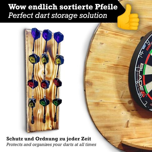 Wall Mounted & Self Standing Dart Display/Dart Holder/Dart Caddy/Dart Rack - USA Look Patriot - Holds 12 Soft Tip or Steel Tip Darts - Made in Germany in Saudi Arabia