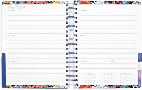 Vera Bradley Hardcover Daily Planner 2024-2025, Spiral Planner Dated August 2024 - December 2025, Jumbo Size Cute Planner, Weekly Planner with Monthly Calendar, Stickers, & Pockets, Harbor Paisley in Saudi Arabia