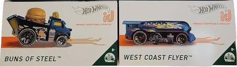 مجموعة Hot Wheels id Cars الكاملة المكونة من 6 مركبات مصبوبة من إصدار HDH85-979B مع Tesla Cybertruck و56 Chevy Bel Air والمزيد in Saudi Arabia