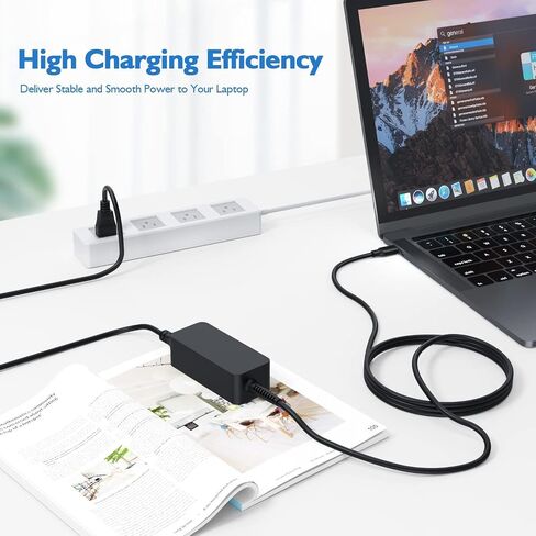 شاحن USB-C بقدرة 45 وات مناسب لجهاز HP Chromebook 11A G8 EE / 11 G8 EE / 11 G6 EE / 11A G6 EE / 11 G7 EE / 14 G5 / 14A G5 / 14 G6 G7 x360 11 G1 G2 G3 EE Type C لإمداد سلك الطاقة للكمبيوتر المحمول محول AC in Kuwait