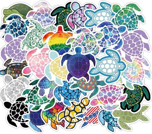 ملصقات Sea Turtle Vsco 41 قطعة/ملصقات لطيفة من الفينيل مقاومة للماء، ملصقات Vsco للفتيات، ملصقات جمالية، ملصقات Vsco لزجاجة المياه، ملصقات الكمبيوتر المحمول، ملصقات الهاتف المحمول (سلحفاة البحر اللطيفة) in Kuwait