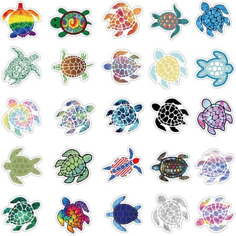 ملصقات Sea Turtle Vsco 41 قطعة/ملصقات لطيفة من الفينيل مقاومة للماء، ملصقات Vsco للفتيات، ملصقات جمالية، ملصقات Vsco لزجاجة المياه، ملصقات الكمبيوتر المحمول، ملصقات الهاتف المحمول (سلحفاة البحر اللطيفة) in Kuwait