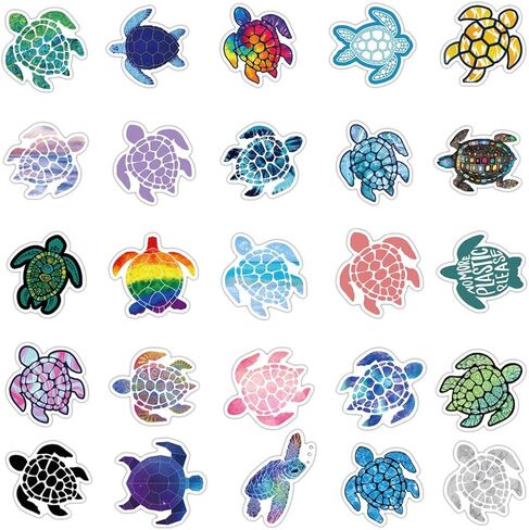 ملصقات Sea Turtle Vsco 41 قطعة/ملصقات لطيفة من الفينيل مقاومة للماء، ملصقات Vsco للفتيات، ملصقات جمالية، ملصقات Vsco لزجاجة المياه، ملصقات الكمبيوتر المحمول، ملصقات الهاتف المحمول (سلحفاة البحر اللطيفة) in Kuwait