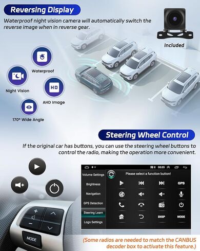 Roinvou 2+64G Android CarPlay Stereo لـ 2004-2010 BMW X3 E83، راديو CarPlay لاسلكي مدمج مع Android Auto، شاشة لمس 9 بوصات في لوحة القيادة GPS ودعم مرآة Link Bluetooth HiFi WiFi RDS in Saudi Arabia