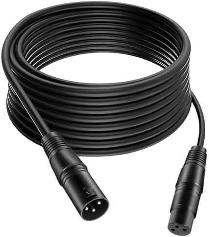 DMX Stage Lighting Cable for DJ LED Lights, Microphone Mixers, Recording Studios, 3-Pin Balanced Shielded DMX Male to Female (XLR Compliant) in Saudi Arabia