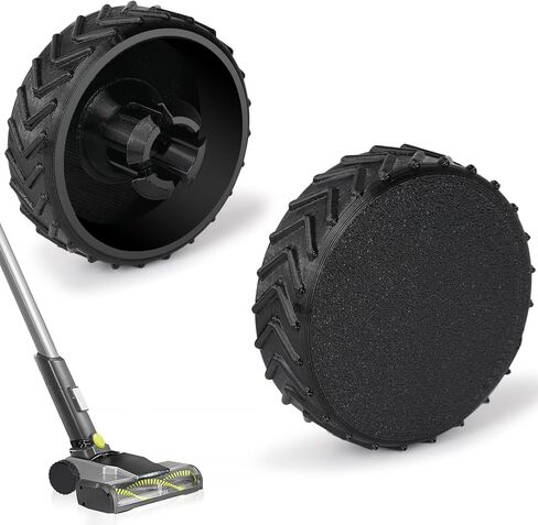 عجلة بديلة مطاطية شديدة التحمل متوافقة مع مكنسة Ryobi اللاسلكية، زوج واحد من العجلات مع أنماط دوارة إضافية لـ Ryobi (Pcl720k / Pblsv716k) in Kuwait