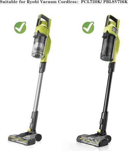 عجلة بديلة مطاطية شديدة التحمل متوافقة مع مكنسة Ryobi اللاسلكية، زوج واحد من العجلات مع أنماط دوارة إضافية لـ Ryobi (Pcl720k / Pblsv716k) in Kuwait