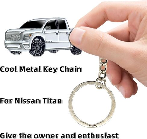 for Nissan Titan Keychain, Metal Flat Model Key Pendant, Decorative Accessory for Car Key or Key Fob Cover in Saudi Arabia