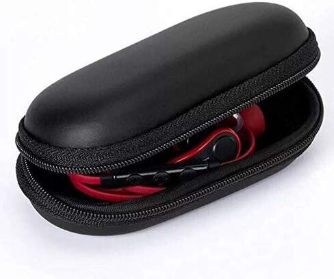 Earbud/Earphone Case Hard Pouch Compatible with Airpods Buds, Power Beats Wireless 2, Tour, SoundSport, JLab, Turbine, BeatsX, iBeats, Gratitude, Lady Gaga, JBL, Diddy, DNA Portable - Black in Saudi Arabia