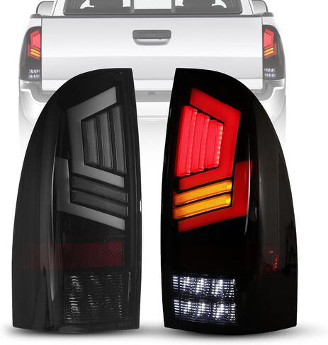 CPW LED Tail Light Compatible With 2005-2015 Toyota Tacoma Pickup Red Turn Signal Light Rear Brake Lamp Driver and Passenger Side Tail Light Replacement Assembly Clear Lens in Saudi Arabia