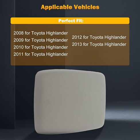 مجموعة استبدال غطاء مسند الذراع لوحدة التحكم المركزية من ASAPE مع قاعدة لعام 2008-2013 لسيارة Toyota Highlander (رمادي) in Saudi Arabia