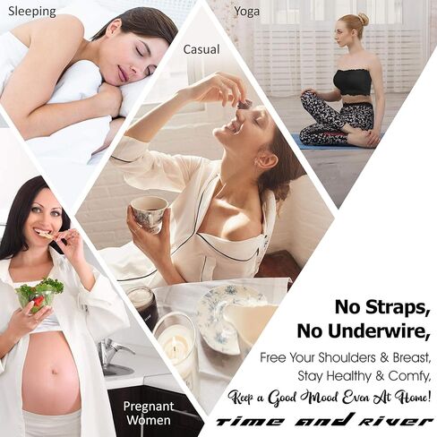 حمالة صدر نسائية مبطنة من TIME AND RIVER، طبقة أساسية بدون حمالات، 1-3 عبوات in Kuwait