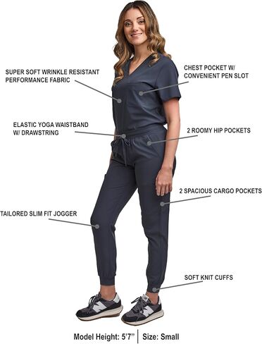Green Town Women's Tuck-In Top/Jogger Scrub Set Medical Nursing GT 4FLEX Top and Pant in Saudi Arabia