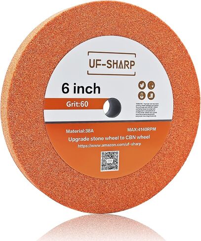 6 inch Bench Grinder Wheels, 1" Wide, 1/2" Arbor, 100 Grit Aluminum Oxide Grinding Wheel for HSS and Carbon Steel Tools (100 Grit) in Saudi Arabia